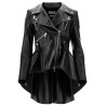 peplum leather biker jacket