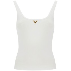 ribbed tank top with v neckline