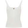 ribbed tank top with v neckline