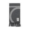 monogram jacquard wool scarf