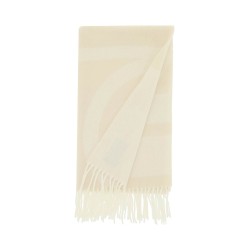 monogram jacquard wool scarf