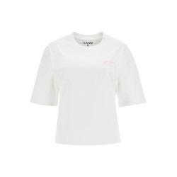 t-shirt with frayed embroidery