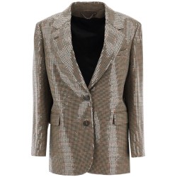 houndstooth blazer with sequins