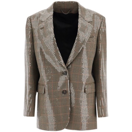 houndstooth blazer with sequins