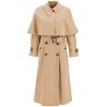 trench coat with removable cape