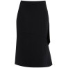 midi scuba skirt with draping