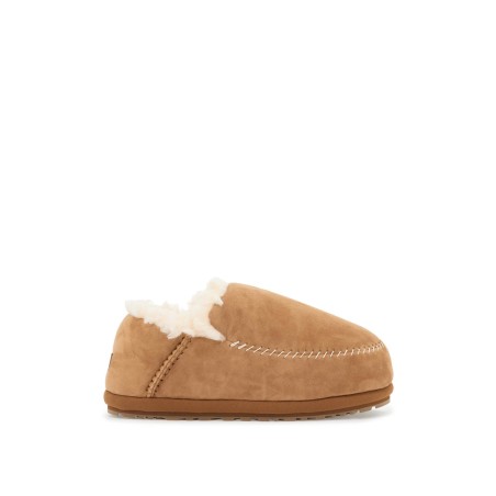 'leather suede slip-on shoes