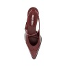 brushed leather slingback brogue with