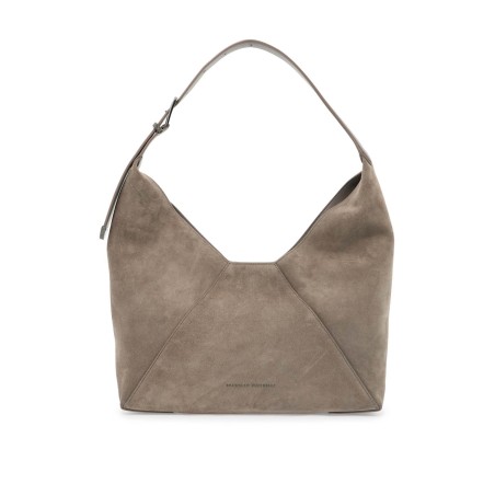 bc duo suede leather hobo bag with