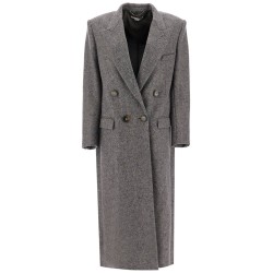 maxi tweed coat in