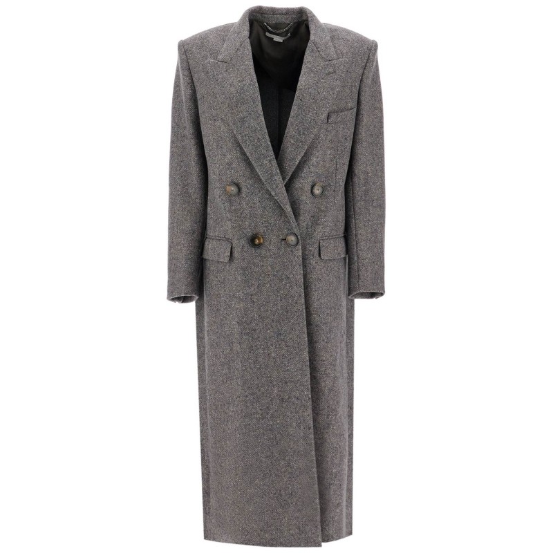 maxi tweed coat in