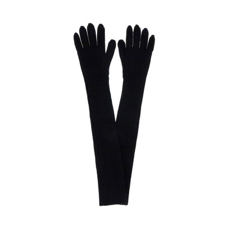 long virgin wool gloves