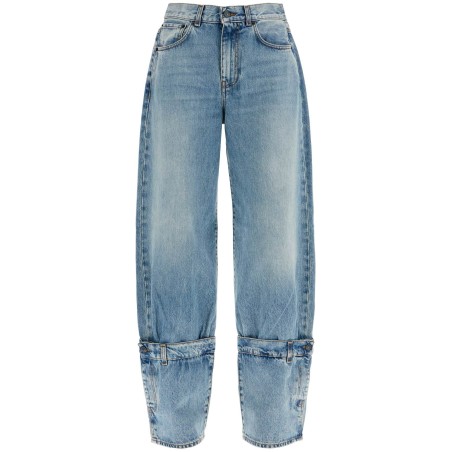 "wide-legged hurley jeans for