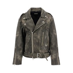 lee's faux leather biker jacket with