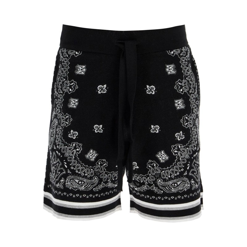 knitted bandana bermuda shorts