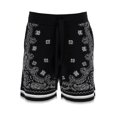 knitted bandana bermuda shorts