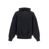 hooded knit sweatshirt with