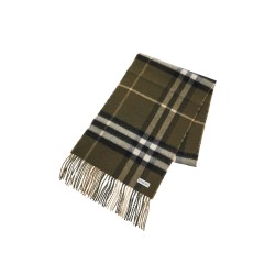 reversible check cashmere scarf