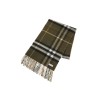 reversible check cashmere scarf