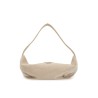 suede leather shell bag with