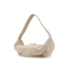 suede leather shell bag with