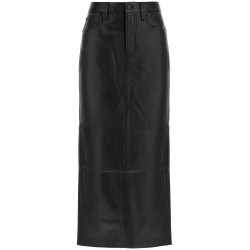 leather column skirt for women