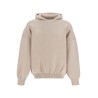 hooded knit sweatshirt with