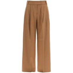 wide flannel trousers for comfortable