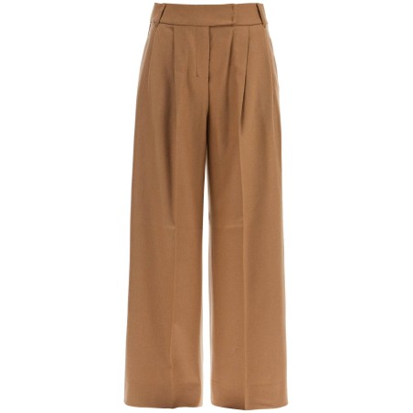 wide flannel trousers for comfortable