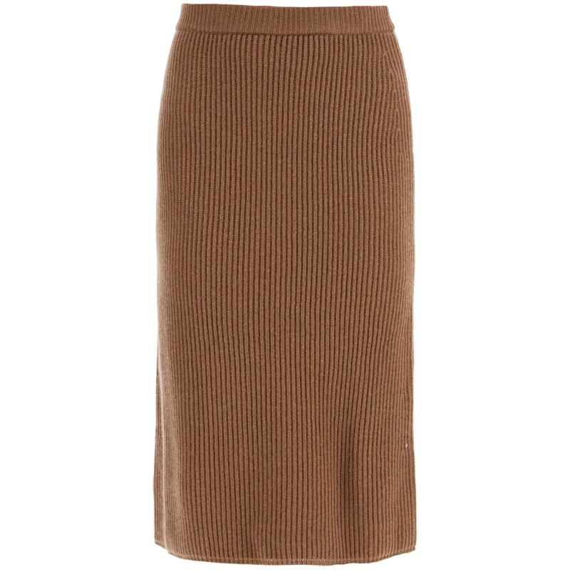 "ribbed knit midi skirt