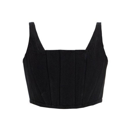 denim bustier top for