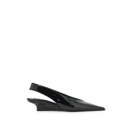 slingback patent leather wedge décol