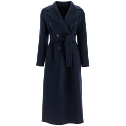 double-breasted picasso wool coat