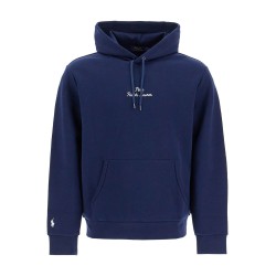 hooded sweatshirt with embroidered logo letter