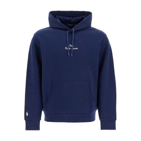 hooded sweatshirt with embroidered logo letter