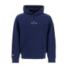 hooded sweatshirt with embroidered logo letter