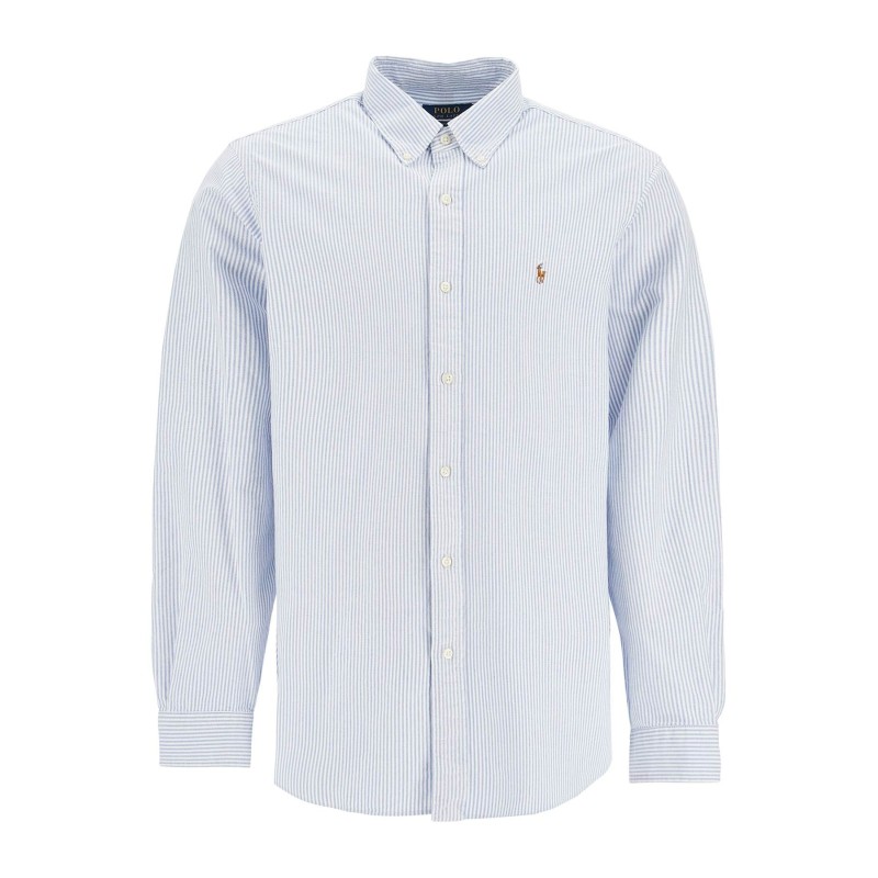 'striped oxford custom fit shirt'