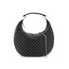 leather 'rockstud spike' hobo bag