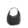 leather 'rockstud spike' hobo bag