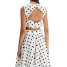 polka dot cotton bustier top with