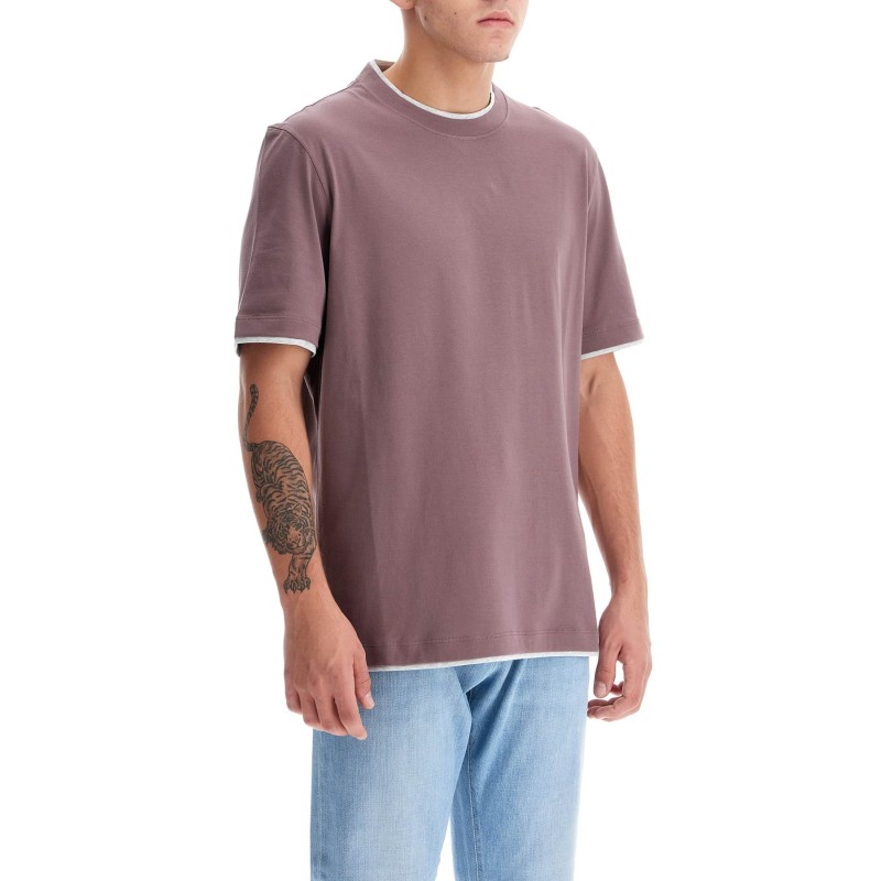 cotton t-shirt with faux layering