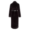 Belted faux-fur coat