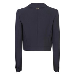 Cady-texture cropped blazers