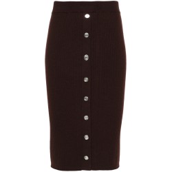 Ribbed-knit mini skirt