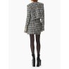 Houndstooth Round Collar Jacket