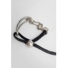 silver and leather bracelet