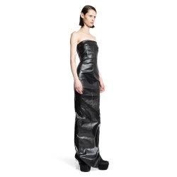 porterville bustier gown in coated stretch denim