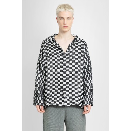 chequered mid-weave blazer