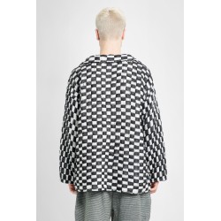 chequered mid-weave blazer