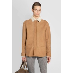 shaved shearling overshirt